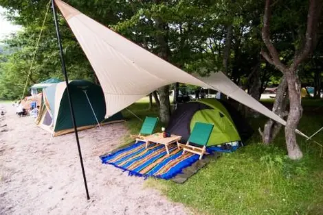 Camping at the beach, it is possible in Japan.