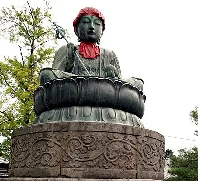 Un Bouddha du temple Zenkô-ji à Nagano.