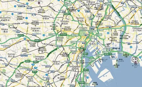 Carte de Tokyo.