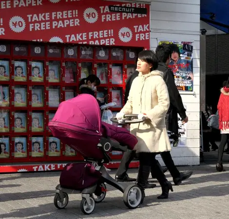 In Giappone, ci sono diversi centri di noleggio passeggini a pagamento.