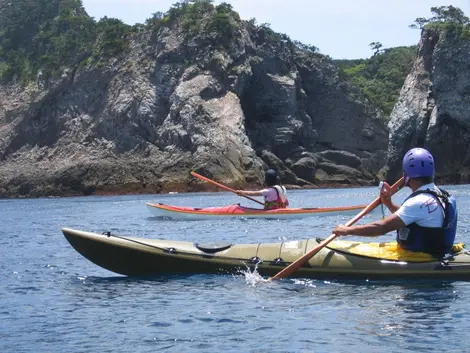 The coast of the Izu Peninsula, favorite spot for Tokyoites for swimming and water activities.