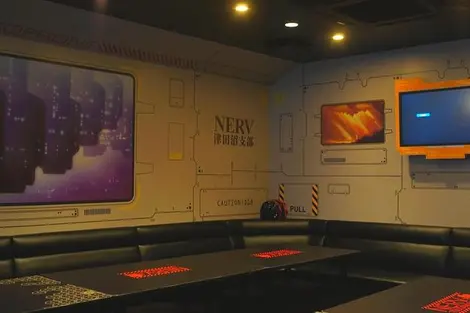 A Shibuya, la chaine Joysound a installé un karaoké spécial sur la thématique de la série Evangelion.