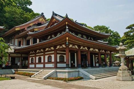 El edificio Kannon-do Hall en el templo de Hase-dera.