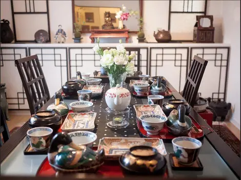 Una mesa bien puesta del del Salon Inwei (Tokyo). 