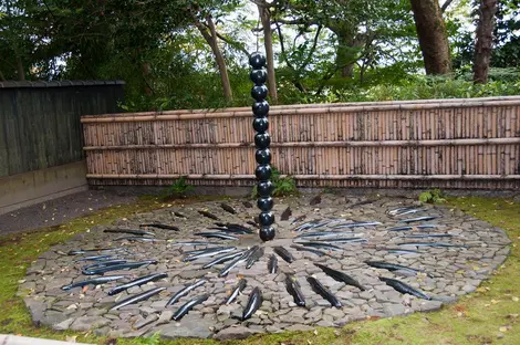 Une sculpture dans le temple Hônen-in de Kyoto.