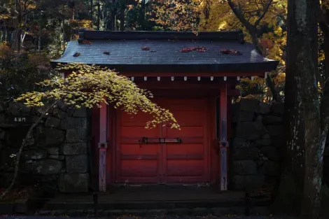 The door of the temple grounds Sanzen-in near Kyoto.