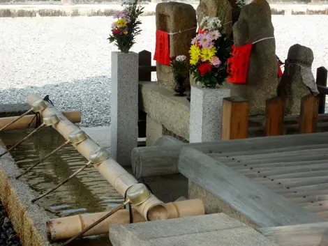 To purify, you must wash their hands and rinse their mouths in the fountain.