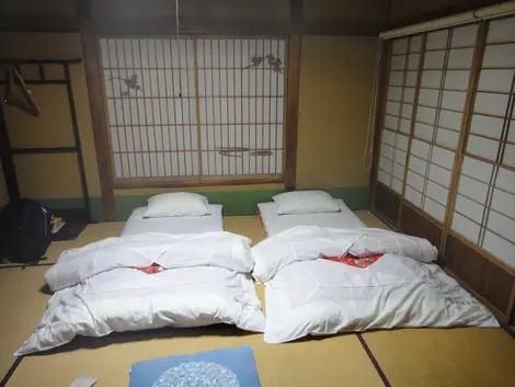 Futon dei ryokan.