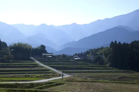 Le col de Magome (800 m), dans la vallée de Kiso.