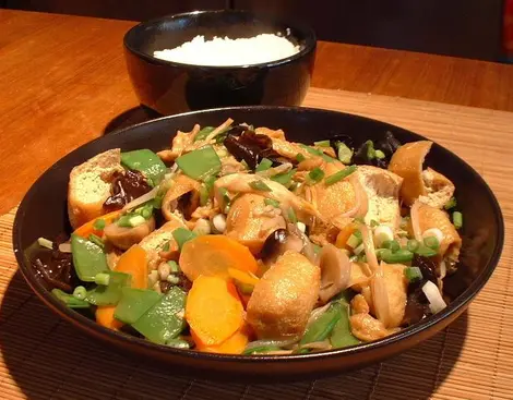 A typical Japanese meal yet vegetarian