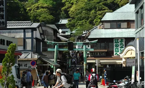 Rue principale commercante d'Enoshima Rue principale commercante