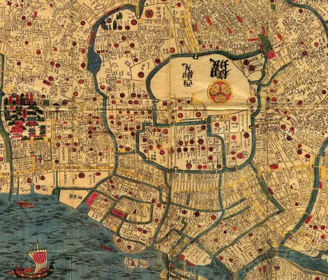 Carte d'Edo en 1840 Carte d'Edo en 1840