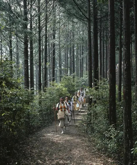 Pilger auf dem heiligen Pilgerweg Kumano kodô