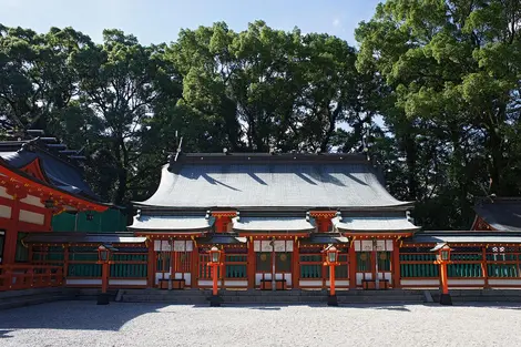 Das zinnoberrote Heiligtum Kumano Hayatama Taisha in Shingu Das zinnoberrote Heiligtum Kumano Hayatama Taisha in Shingu