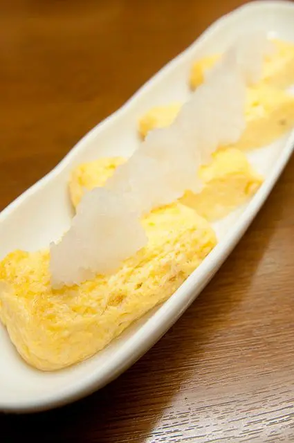 Tamagoyaki et daikon