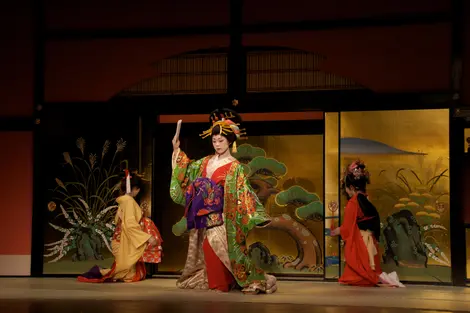 Espectáculo de las "oiran" (cortesanas).