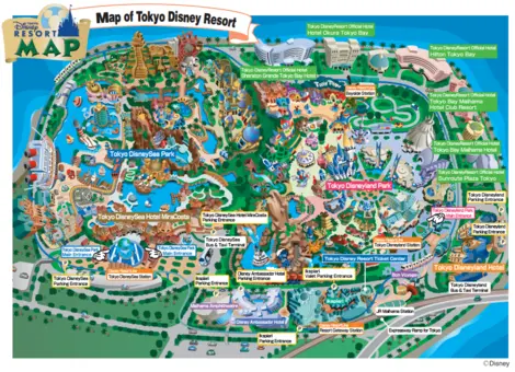 Le plan du parc Tokyo Disneyland Le plan du parc Tokyo Disneyland