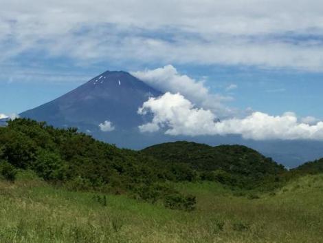 La vue du Mont Fuji depuis le Mont Komagatake.