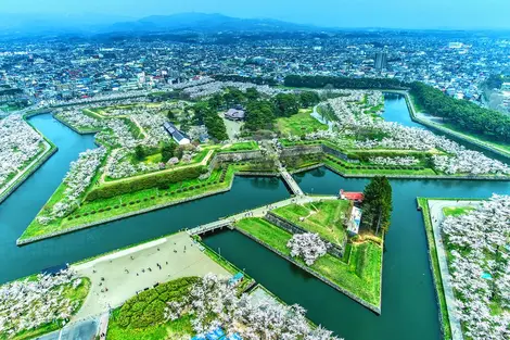 La forteresse Goryokaku vue depuis sa tour La forteresse Goryokaku vue depuis sa tour