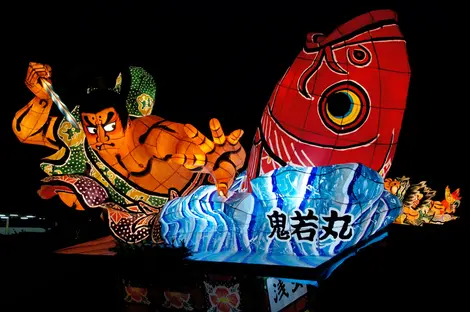 Festwagenausstellung vom Nebuta Matsuri