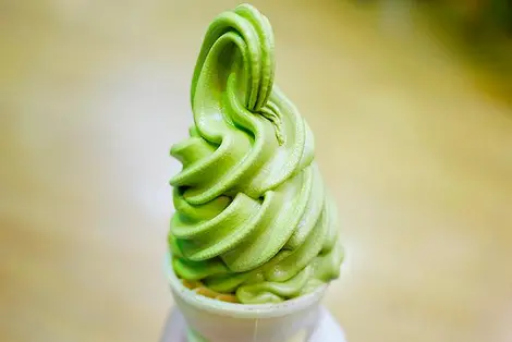 La fameuse glace italienne au thé matcha. La fameuse glace italienne au thé matcha.