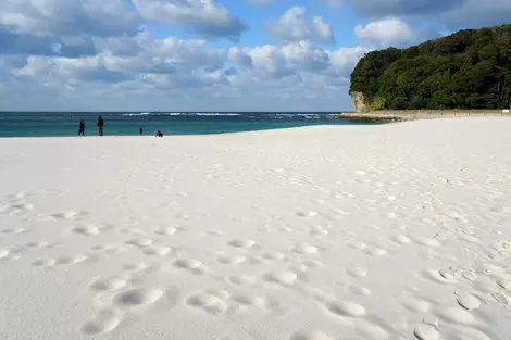 La magnifique plage de sable blanc de Shirahama. La magnifique plage de sable blanc de Shirahama.