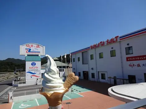 Helado con sabor a sal de Hakata. Helado con sabor a sal de Hakata.