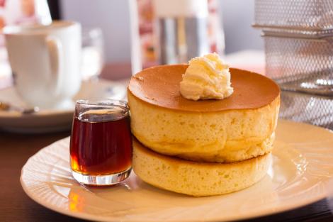 Le pancake japonais dans son plus simple appareil mais d'une épaisseur généreuse !