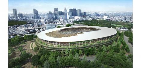 Entwurf des Olympiastadions in Tokyo von Kengo Kuma