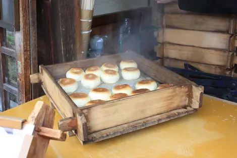 Les gohei mochi, gâteaux de riz de Magome