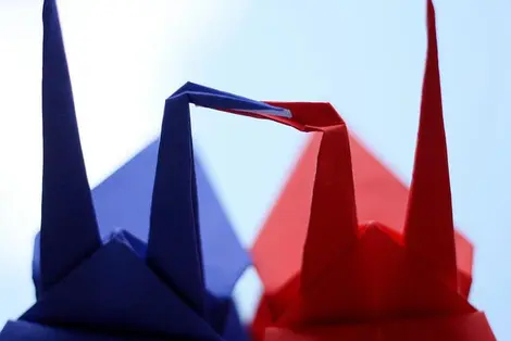 Origami de grullas. Origami de grullas.
