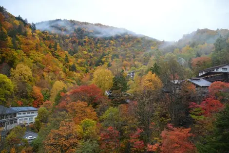 Quand Shirahone onsen revêt ses couleurs d'automne Quand Shirahone onsen revêt ses couleurs d'automne