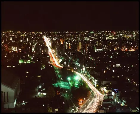 La vue de nuit, depuis la Kyoto tower (Kyoto)