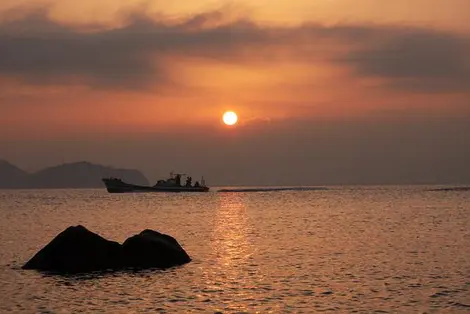 Atardecer en el archipiélago de Kamijima.