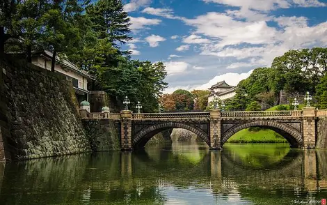 Burggräben und Park des Kaiserpalastes in Tokio