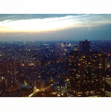 Tokyo, vue du ciel Vue de la Mairie de Tokyo