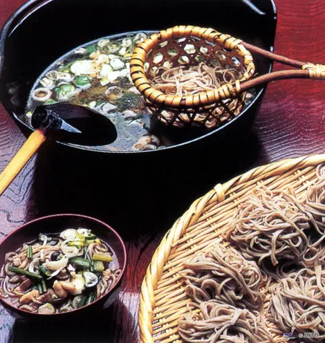 Des nouilles soba, à Matsumoto (prefecture de Nagano) Des nouilles soba, à Matsumoto (prefecture de Nagano)