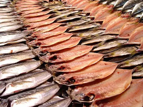 Pescado fresco en el mercado de Tsukiji (Tokyo).