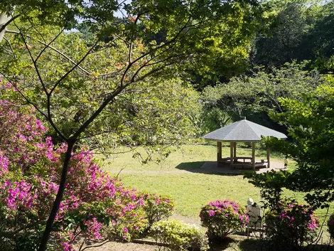 L'un des nombreux espaces aménagé dans le parc de Genji-yama Kôen à Kamakura L'un des nombreux espaces aménagé dans le parc de Genji-yama Kôen à Kamakura