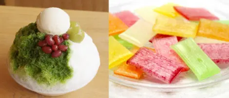 Glace pilée Kakigôri au thé vert matcha du salon Gion koishi Glace pilée Kakigôri au thé vert matcha du salon Gion koishi