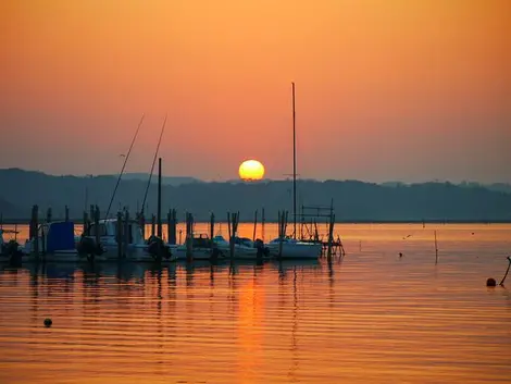 Coucher de soleil sur la baie de Matsushima