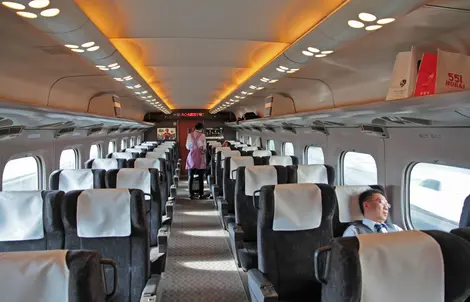 L'intérieur d'un Shinkansen "Green Class"