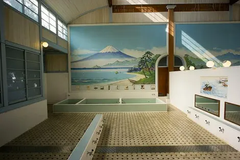 A sento, a public Japanese bath A sento, a public Japanese bath