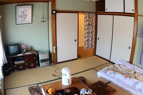 Exemple de chambre en minshuku Exemple de chambre en minshuku