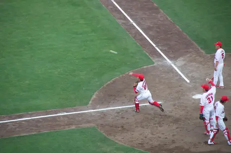 Les joueurs d'Hiroshima Carp