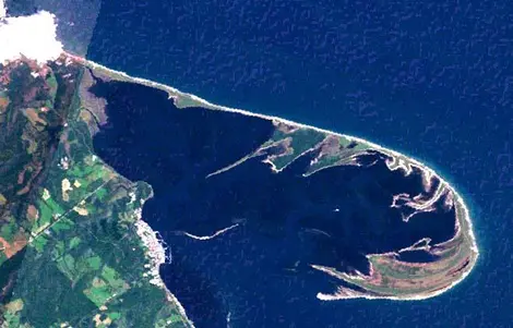 La péninsule de Notsuke, vue du ciel La péninsule de Notsuke, vue du ciel