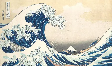 The wave off Kanagawa with Mount Fuji in the background of Hokusai The wave off Kanagawa with Mount Fuji in the background of Hokusai