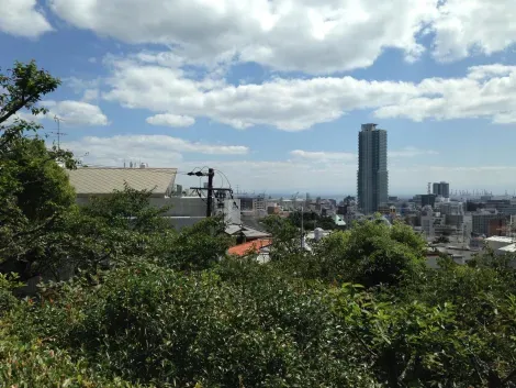 La vue depuis le sanctuaire Kitano Tenman-jinja, à Kobe