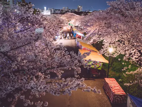 Les échoppes le long du parc Sakuranomiya Les échoppes le long du parc Sakuranomiya