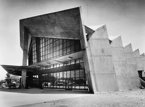 Gunma Music Center by Antonin Raymond in 1961 is in Takasaki Gunma Music Center by Antonin Raymond in 1961 is in Takasaki